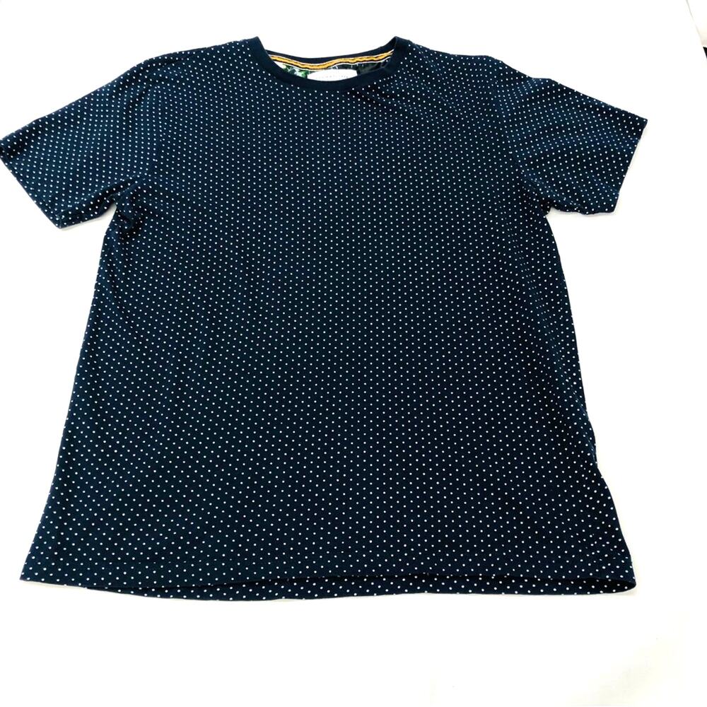 Men’s Denim & Flower Navy White Polka Dot Short Sleeve T Shirt - Picture 7 of 16